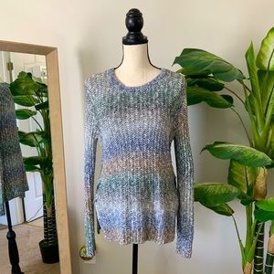 Multi colored sweater with side detail